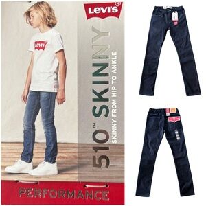 Levi’s Boys 510 Dark Wash Skinny Jeans Size 16 ~Reg 28x30